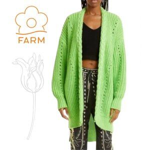 Farm Rio Lime Green Shaker Stitch Cardigan